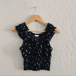 (SOLD) PacSun Floral Keyhole Top